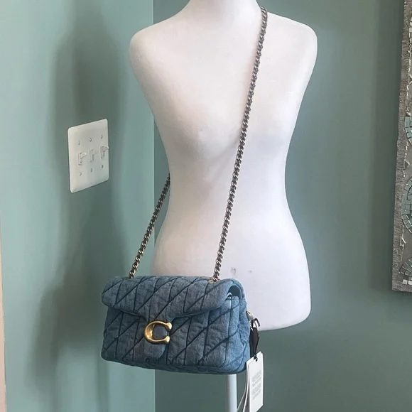 NWT Coach Quilted Denim Tabby 26 - Picture 4 of 16